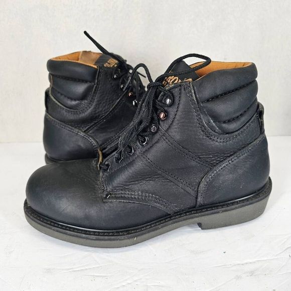 Carolina Men's Bushwacker Steel Toe Work Boots Black 8 New - Picture 6 of 11